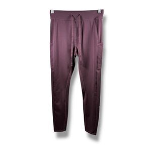 ALO Yoga Checkpoint Drawstring Leggings in Dark Mauve Size S